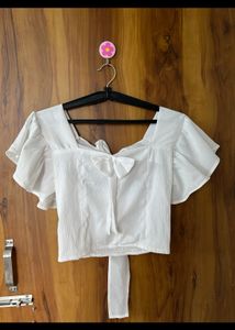 White Top With Bow