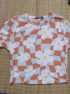 Funky Floral Check Tee