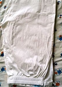 women&#39;s white cotton pant