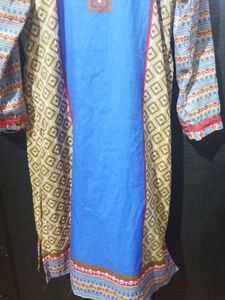 Blue-cream Colour Churidar