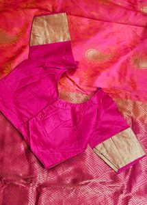 Pink Banarasi Silk Saree
