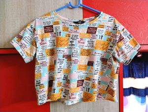 Max Funky Crop Tshirt. Excellent Condition
