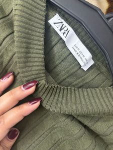 Olive Green Knit Top