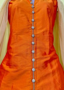Orange &amp; Beige Kurta Set