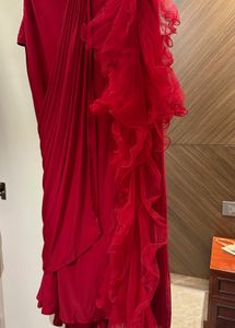 Elegant Maroon drape saree