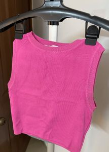 Zara Knit Pink Crop Top