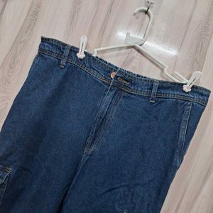 Blue Denim Cargo Jeans