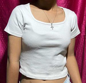 White Crop Top