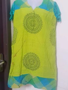 Lime Green Mandala Print Tunic