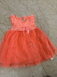 Orange Tulle Party Dress