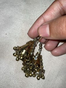 Golden Jhumka Earrings