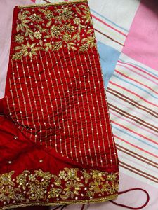 Dark Red Maggam Work Blouse