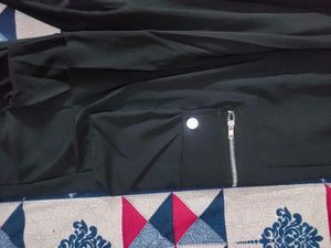 Black Cargo Pants with Zipper Pockets