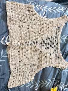 Off White Crochet Top