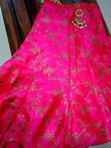 Pink 🩷 And Blue 💙 Lehnga Choli |  Floral Design