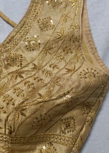 Gold Embroidered Blouse(Padded)