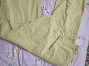 Khaki Cargo Pants(Size L)