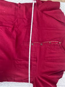 Short Maroon Kurta