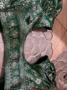 Emerald Green Banarasi Silk Saree