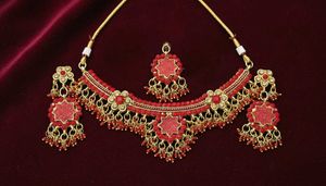 Red & Gold Jewelry Set