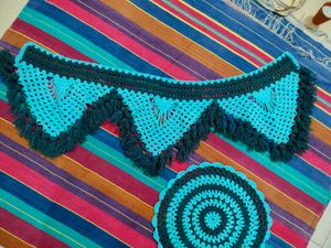 Handmade Woolen Door Toran And Thalipose Combo Set