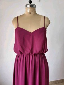 Elegant Magenta Maxi Dress