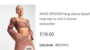 Asos coachella Brown Crop Top