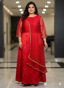 Red Embellished Gown