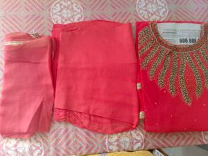 Georgette Pant Suit With Pure Dupatta