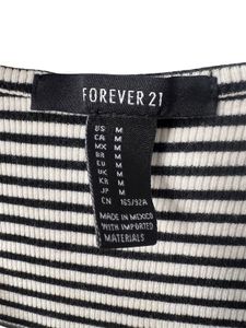 Forever 21 Striped Wrap Top Size M