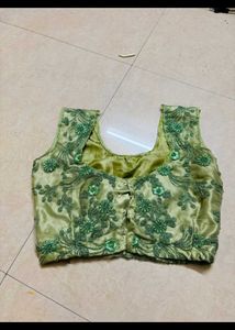 Embroidered Green Blouse