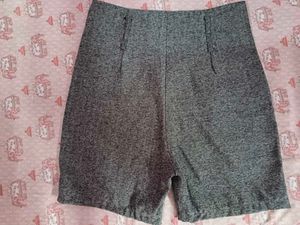 Gray High-Waisted Shorts