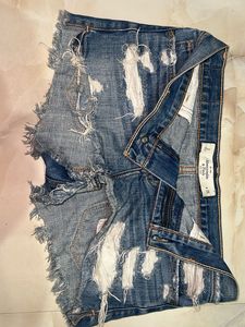 Distressed Denim Cutoff Shorts