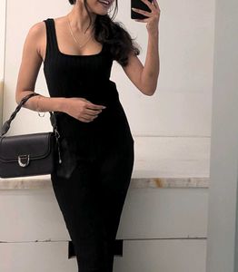 Westside Black Ribbed Jumpsuit