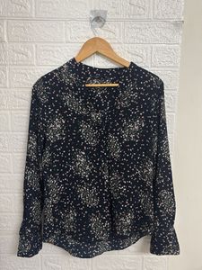 Floral Print Long Sleeve Blouse