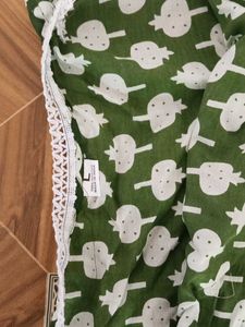 Cute Green &amp; White Dress