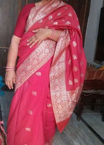 Elegant Pink Banarasi Saree