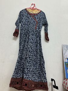 Style: Anarkali-style kurti with a gathered waist