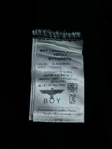 boy London Black Hoodie with Stripes