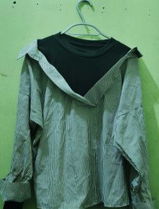 Striped Layered-Look Top