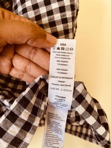 Gingham Ruffle One-Shoulder Top