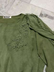 Green Floral Top