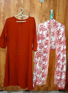 Pakistani Kurti With Dupatta Set