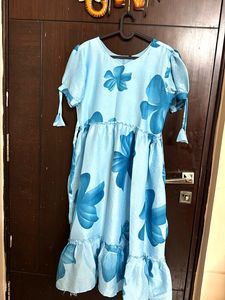 Blue Floral Summer Dress