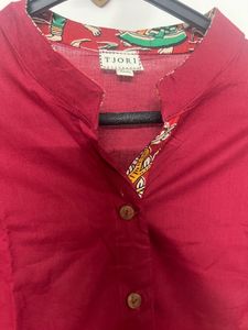Maroon Hi-Lo Tunic Top
