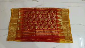 Elegant Red & Gold Sari