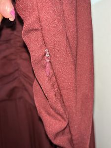 Burgundy Pleated Maxi Dress