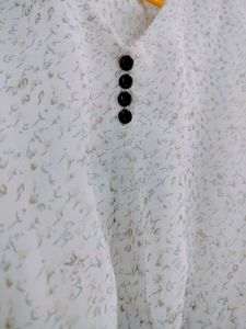 White V Neck Korean Top