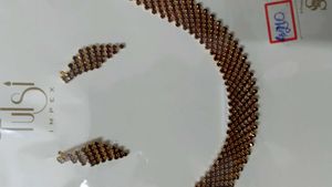 Maroon Colour Necklace &amp; Earring Set