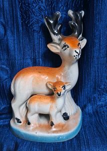 Vintage Ceramic Deer & Fawn Figurine